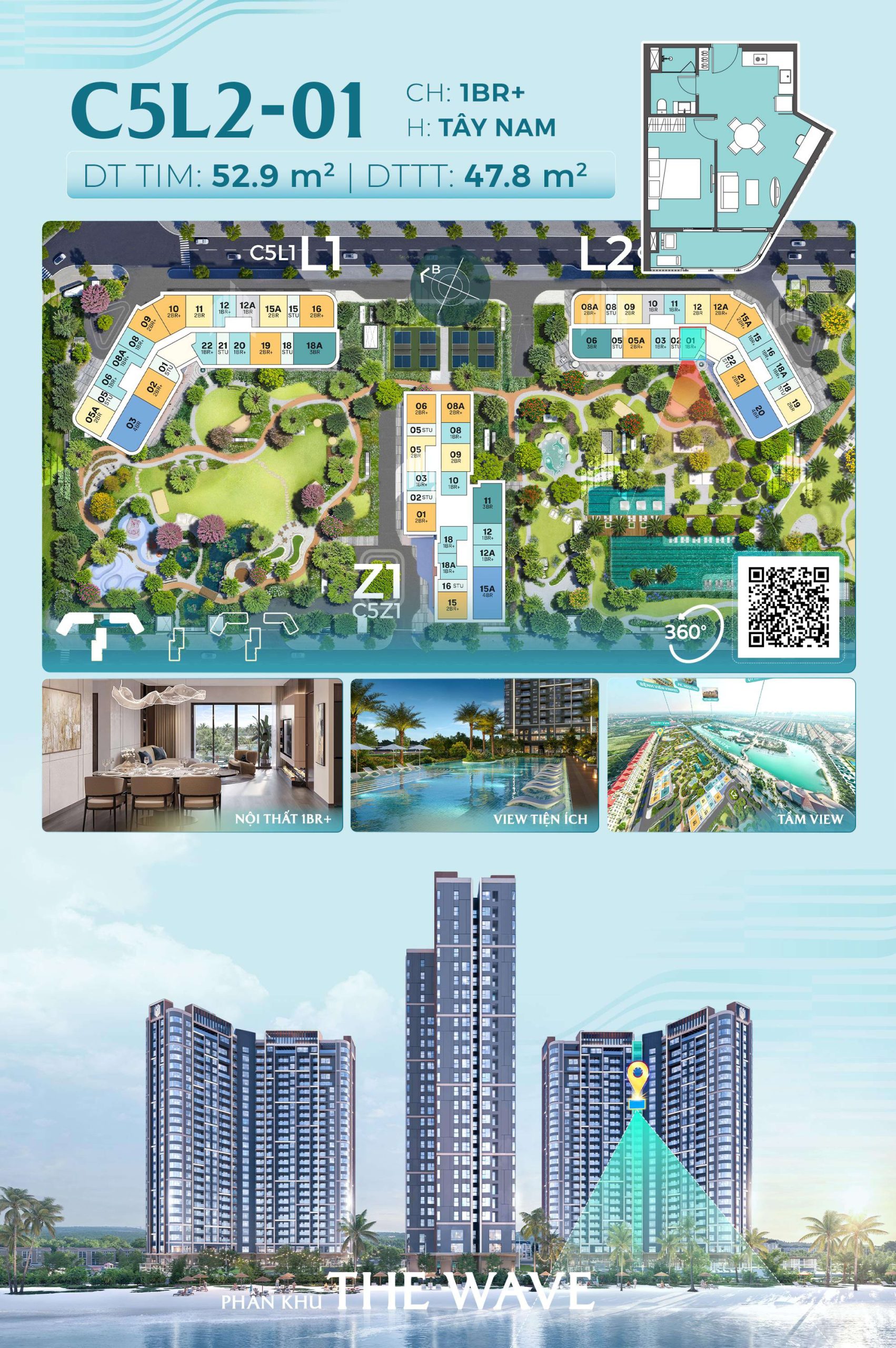 Trục Căn Hộ 01 Tòa L2 - The Wave - Masteri Grand Coast