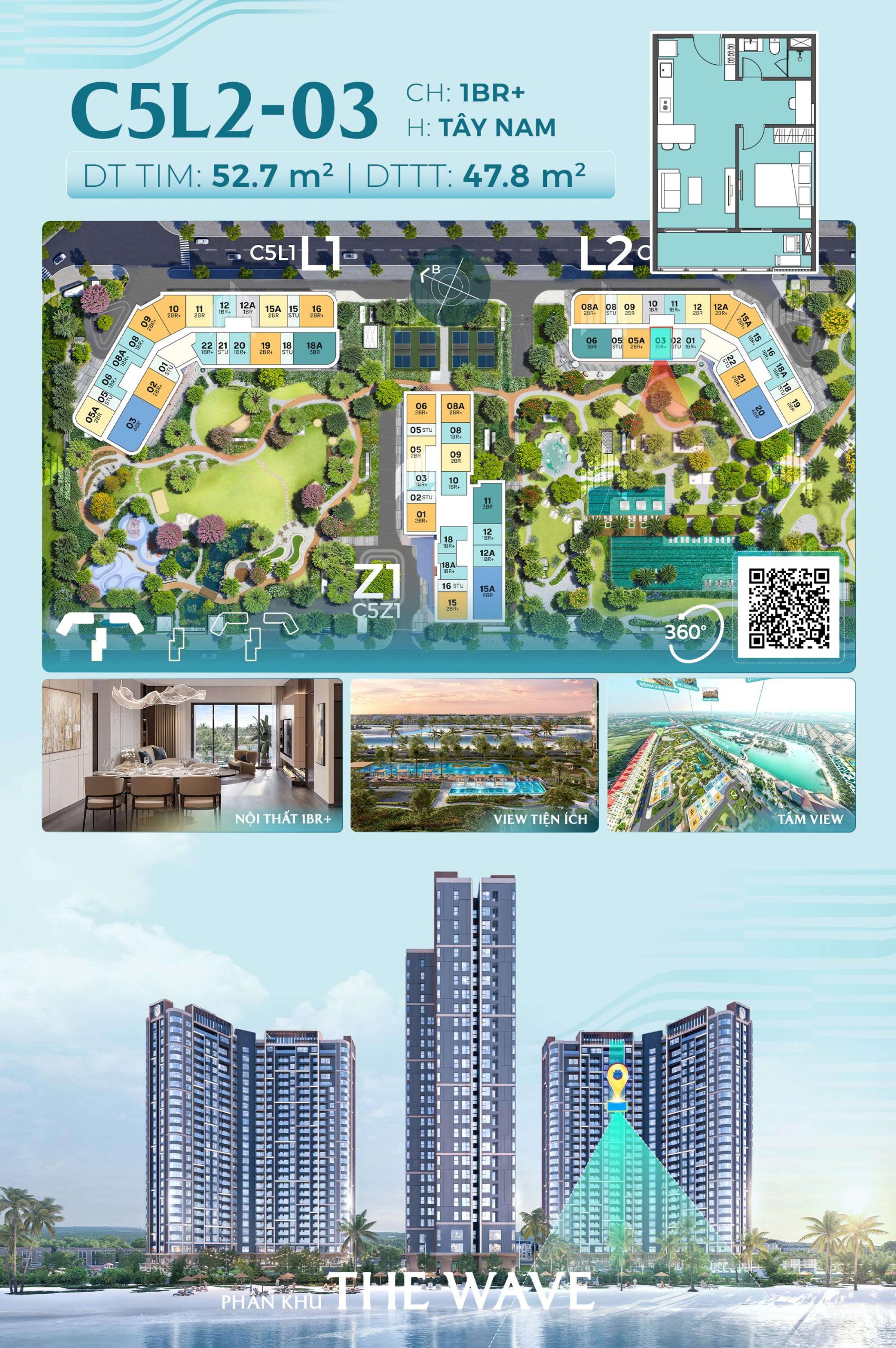 Trục Căn Hộ 03 Tòa L2 - The Wave - Masteri Grand Coast
