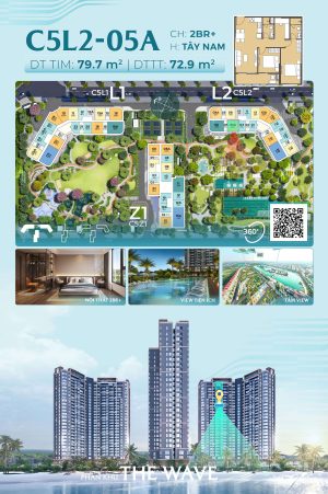 Trục Căn Hộ 05A Tòa L2 - The Wave - Masteri Grand Coast