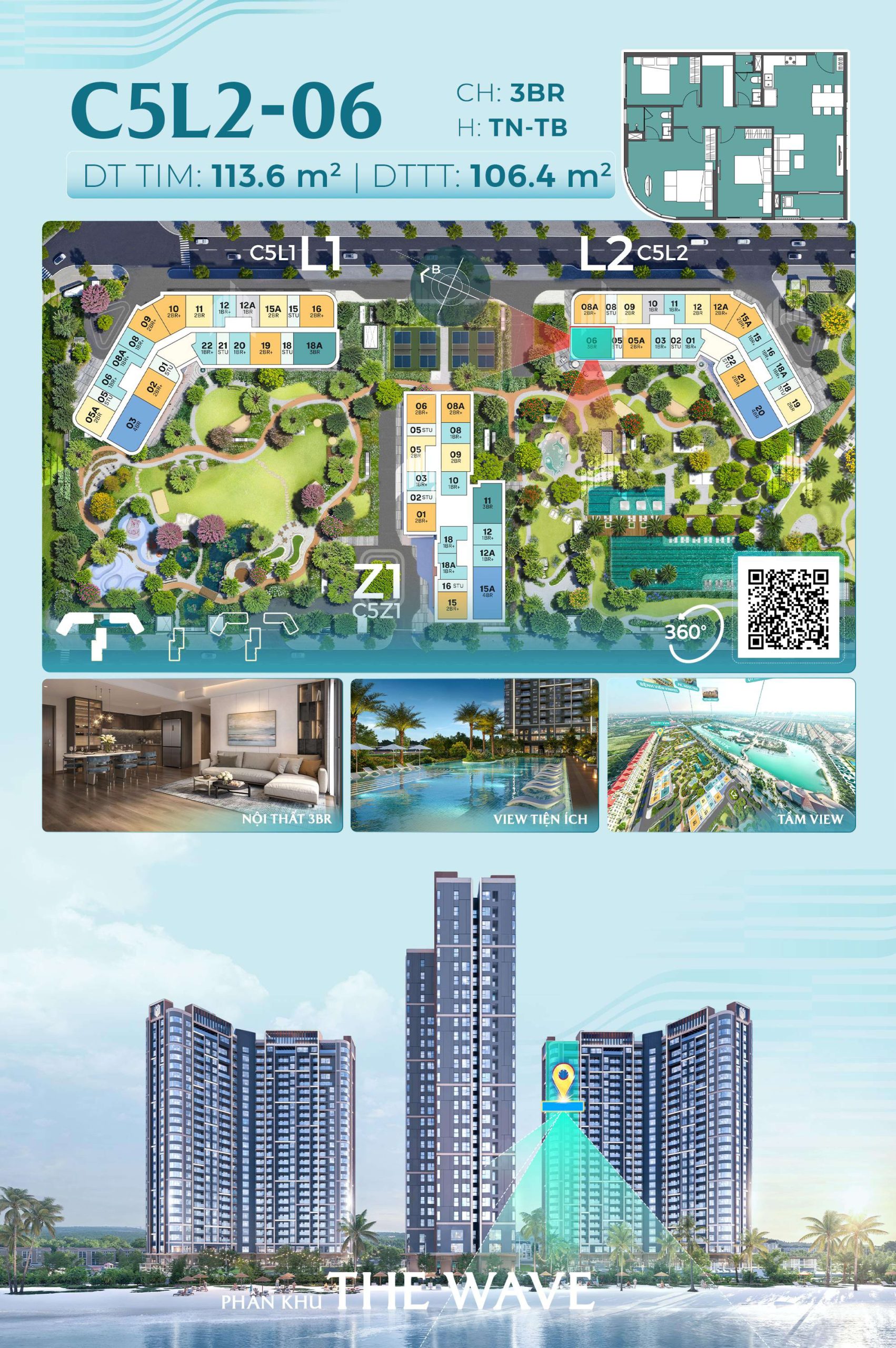 Trục Căn Hộ 06 Tòa L2 - The Wave - Masteri Grand Coast