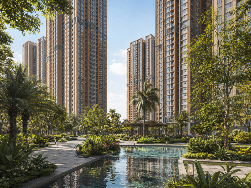 Sân vườn nội khu Chung cư MIK Ocean Park 2