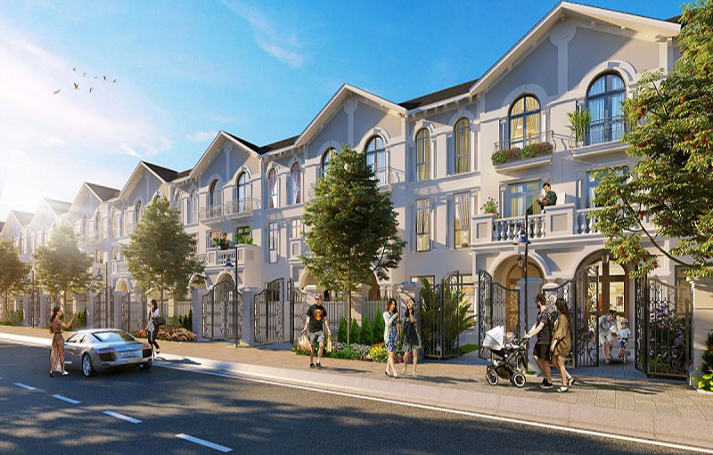 Dãy nhà phố phong cách hiện đại, không gian sống xanh và tiện ích phù hợp cho gia đình