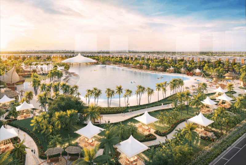 Hồ Lagoon Paradise xanh mát giữa không gian nghỉ dưỡng nhiệt đới